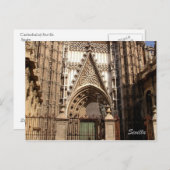 Cathedraal van het Briefkaart van Sevilla facede (Voorkant / Achterkant)
