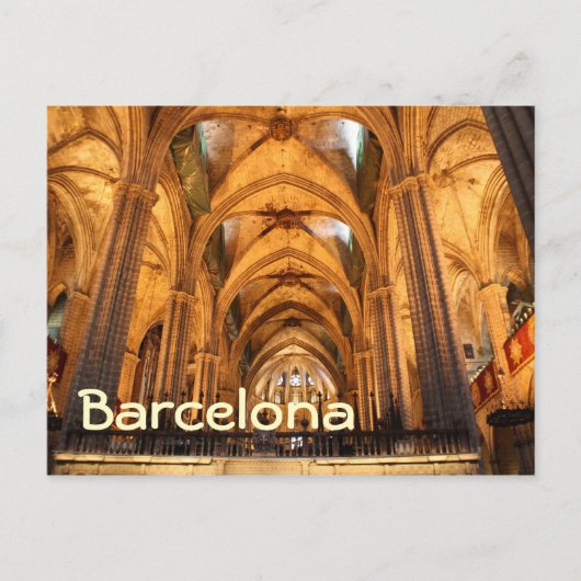 Cathedraal van het Heilige Kruis en Saint-Eulalia Briefkaart (Voorkant)