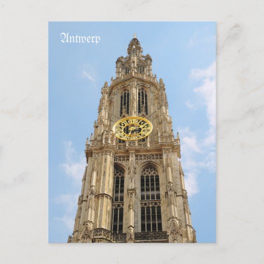 Cathedraal van onze dame in Antwerpen Briefkaart (Voorkant)