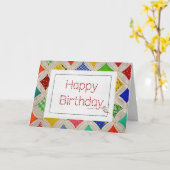 Cathedraal-venster Kantel-patroonpatroon Kaart (Gele Bloem)