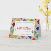 Cathedraal-venster Kantel-patroonpatroon Kaart (Gele Bloem)