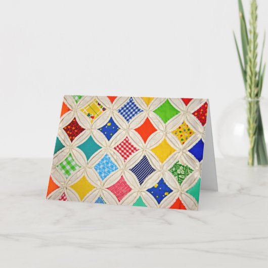 Cathedraal Window Quilt-verjaardag Kaart (Voorkant)