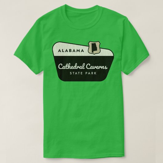 Cathedral Caverns State Park Alabama welkomstbord T-shirt (Design voorkant)