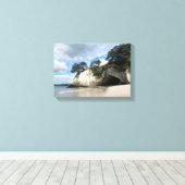 Cathedral Cove Coromandel Peninsula Nieuw-Zeeland Canvas Afdruk (Insitu (Houten vloer))