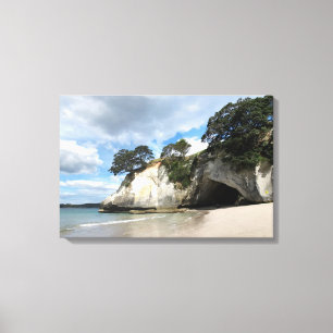 Cathedral Cove Coromandel Schiereiland Nieuw-Zeela Canvas Afdruk