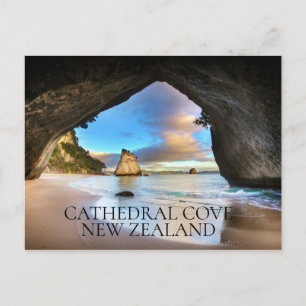 "Cathedral Cove, Nieuw-Zeeland" Reisansichtkaart Briefkaart