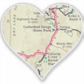 Cathedral Gorge State Park Map Sticker (Voorkant)