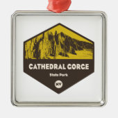 Cathedral Gorge State Park Metalen Ornament (Voorkant)