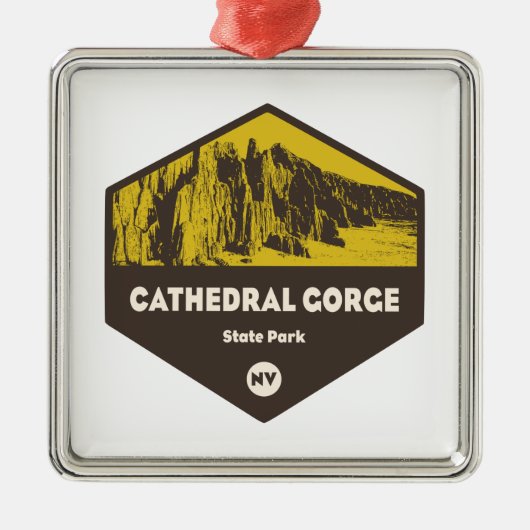 Cathedral Gorge State Park Metalen Ornament (Voorkant)