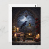 Cathedral Gothic Wall Art – Raven Still Life Briefkaart (Voorkant / Achterkant)