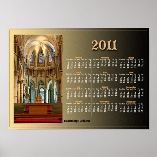 Cathedral-kalender Poster (Voorkant)