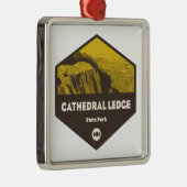 Cathedral Ledge State Park, New Hampshire Metalen Ornament (Rechts)