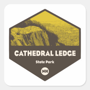 Cathedral Ledge State Park, New Hampshire Vierkante Sticker