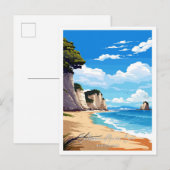 Cathedral Marine Cove Kunstwerk Reisillustratie Briefkaart (Voorkant / Achterkant)