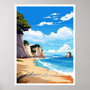Cathedral Marine Cove Kunstwerk Reisillustratie Poster
