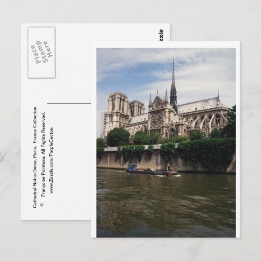 Cathedral Notre-Dame, Parijs Briefkaart (Voorkant / Achterkant)