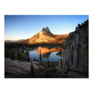 Cathedral Peak Sunset - John Muir Trail - Yosemite Foto Afdruk