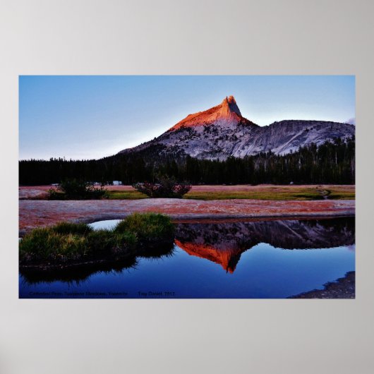 Cathedral Peak, Tuolume Meadows, Yosemite, CA. Poster (Voorkant)