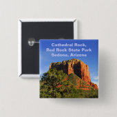 Cathedral Rock, Arizona Vierkante Button 5,1 Cm (Voorkant /achterkant)