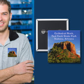 Cathedral Rock, Arizona Vierkante Button 5,1 Cm