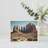 Cathedral Rock Arizona Vintage Reizen Briefkaart (Staand voorkant)