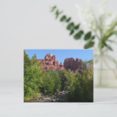 Cathedral Rock en Stream in Sedona Arizona Briefkaart (Staand voorkant)