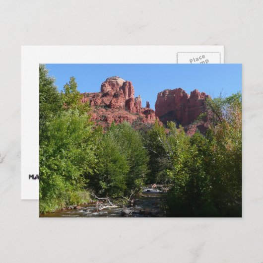 Cathedral Rock en Stream in Sedona Arizona Briefkaart (Voorkant / Achterkant)