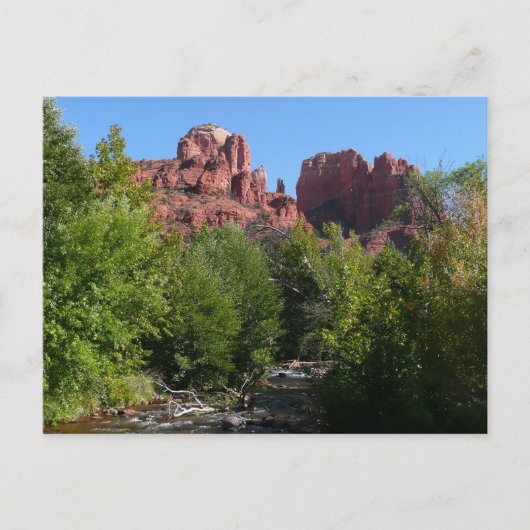 Cathedral Rock en Stream in Sedona Arizona Briefkaart (Voorkant)