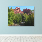 Cathedral Rock en Stream in Sedona Arizona Canvas Afdruk (Insitu (Houten vloer))