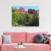 Cathedral Rock en Stream in Sedona Arizona Canvas Afdruk (Insitu (Woonkamer))