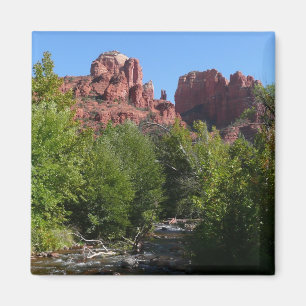 Cathedral Rock en Stream in Sedona Arizona Magneet