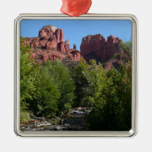 Cathedral Rock en Stream in Sedona Arizona Metalen Ornament