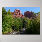 Cathedral Rock en Stream in Sedona Arizona Poster (Voorkant)