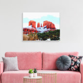 Cathedral Rock in de sneeuw Canvas Afdruk (Insitu (Woonkamer))