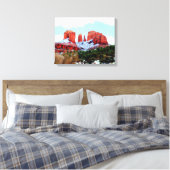 Cathedral Rock in de sneeuw Canvas Afdruk (Insitu (Slaapkamer))
