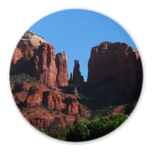 Cathedral Rock in Sedona Arizona Monument Keramische Knop (Voorkant)