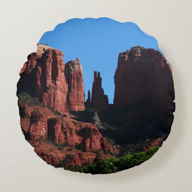 Cathedral Rock in Sedona Arizona Monument Rond Kussen (Voorkant)