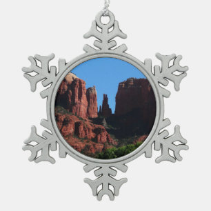 Cathedral Rock in Sedona Arizona Monument Tin Sneeuwvlok Ornament