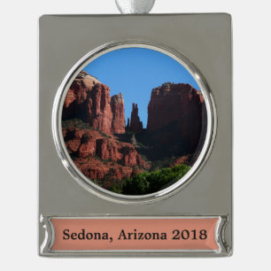 Cathedral Rock in Sedona Arizona Monument Verzilverd Banner Ornament