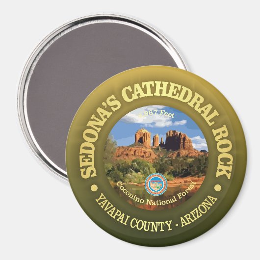 Cathedral Rock (rd) Magneet (Voorkant / Achterkant)