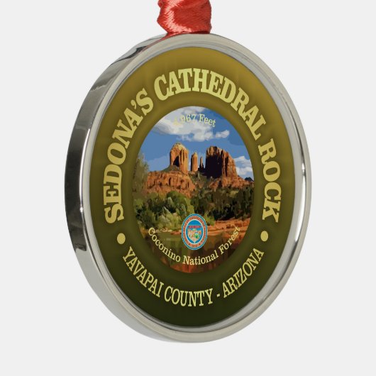 Cathedral Rock (rd) Metalen Ornament (Rechts)