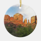 Cathedral Rock Sedona, Arizona Kerstfeestdag Keramisch Ornament (Voorkant)