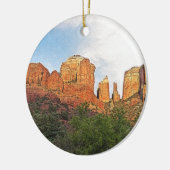 Cathedral Rock Sedona, Arizona Kerstfeestdag Keramisch Ornament (Links)
