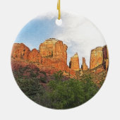 Cathedral Rock Sedona, Arizona Kerstfeestdag Keramisch Ornament (Achterkant)