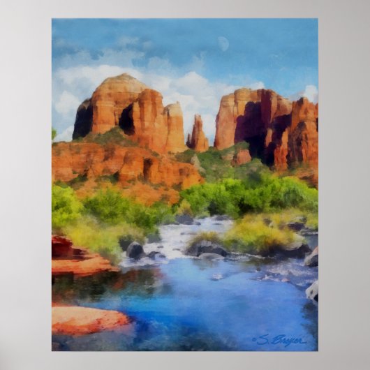 "Cathedral Rock" "Sedona Art" Poster (Voorkant)