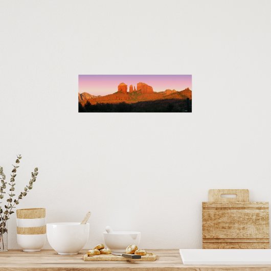 Cathedral Rock Sedona Panorama Poster (Keuken)