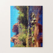 Cathedral Rock weerspiegeld in Oak Creek Legpuzzel (Verticaal)