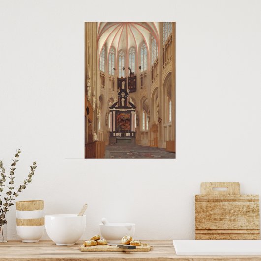 Cathedral Saint John - P Saenredam Fine Art Poster (Keuken)