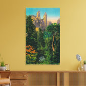Cathedral Spires en Yosemite Valley Canvas Afdruk (Insitu (Woonkamer))