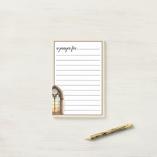 Cathedral Stained Glass Window War Room Prayer Post-it® Notes (Op bureau)